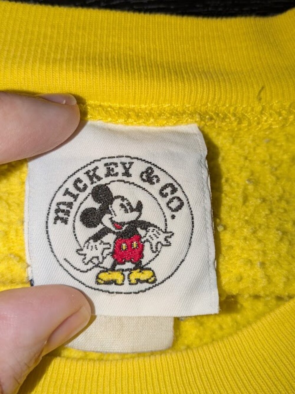Yellow Mickey Graphic Women's Vintage Sweatshirt Size Large - Picture 11 of 14